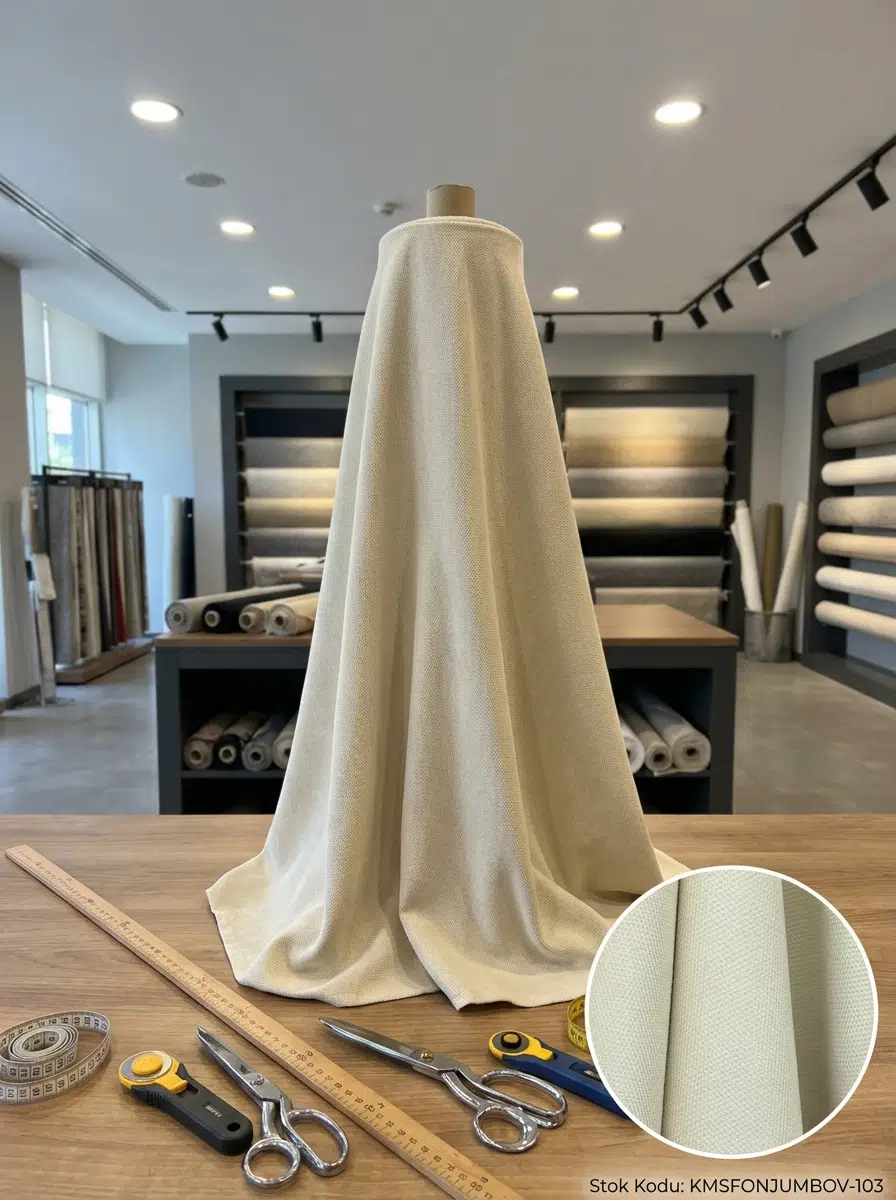 Armül Dokuma Düz Fon Perdelik Kumaş 100en300boy - BEJ