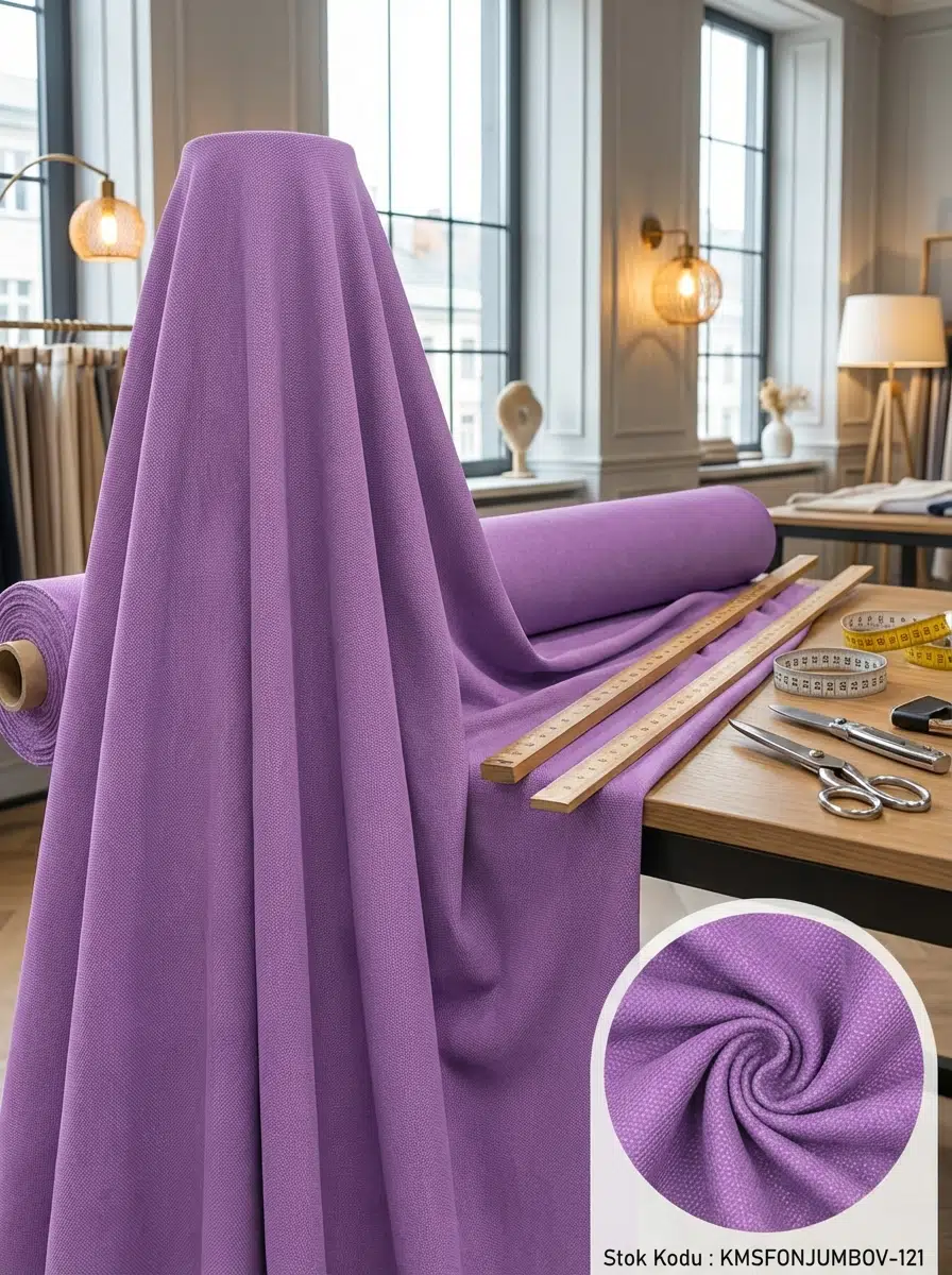 Armül Dokuma Düz Fon Perdelik Kumaş 100en300boy - MOR