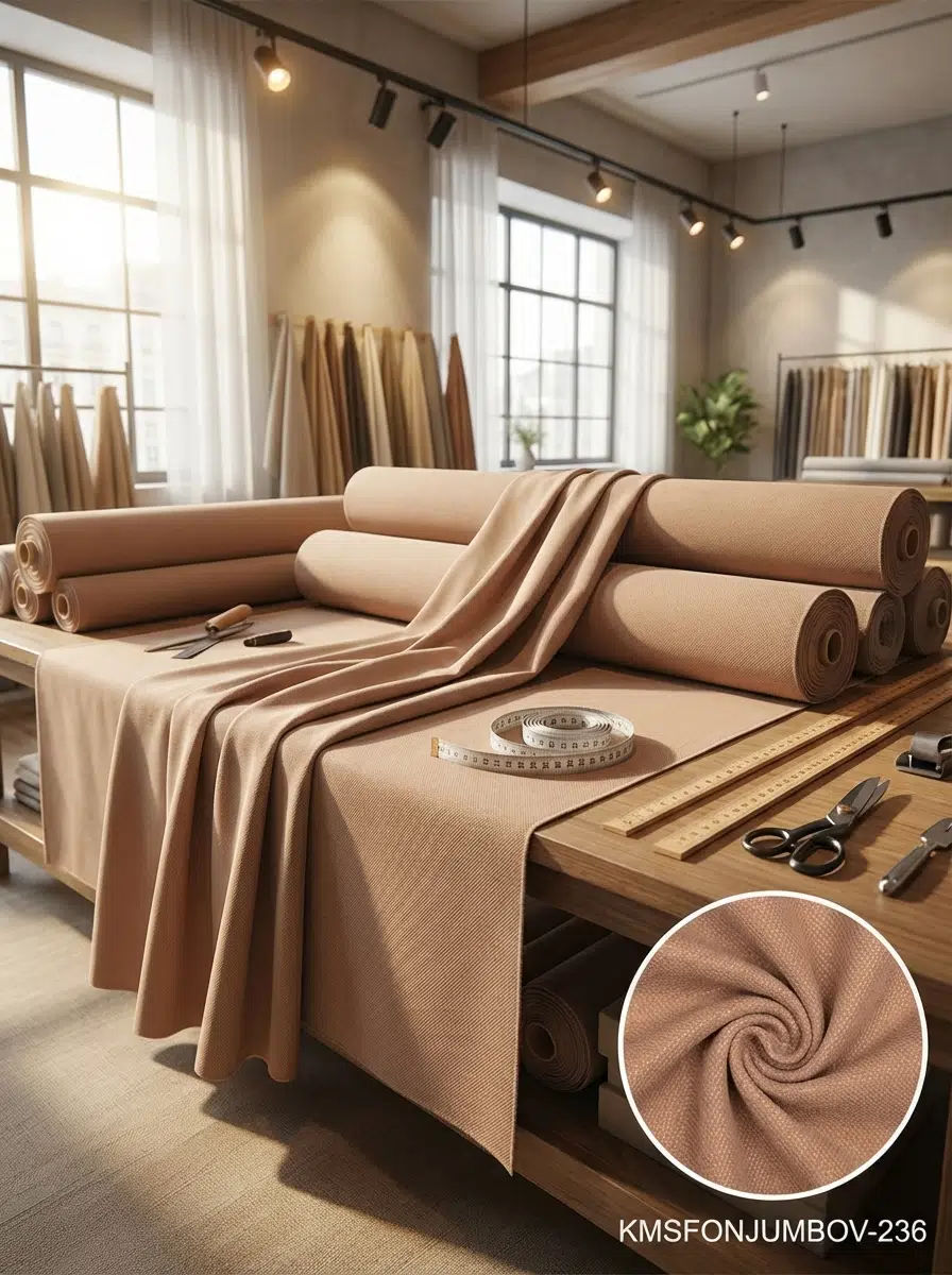 Armül Dokuma Düz Fon Perdelik Kumaş 100en300boy - KİREMİT