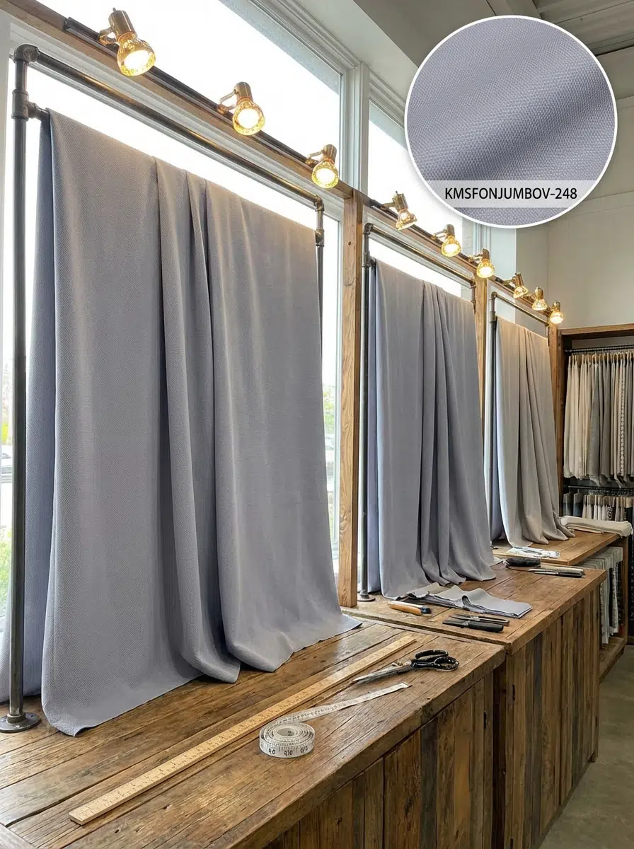 Armül Dokuma Düz Fon Perdelik Kumaş 100en300boy - GRİ