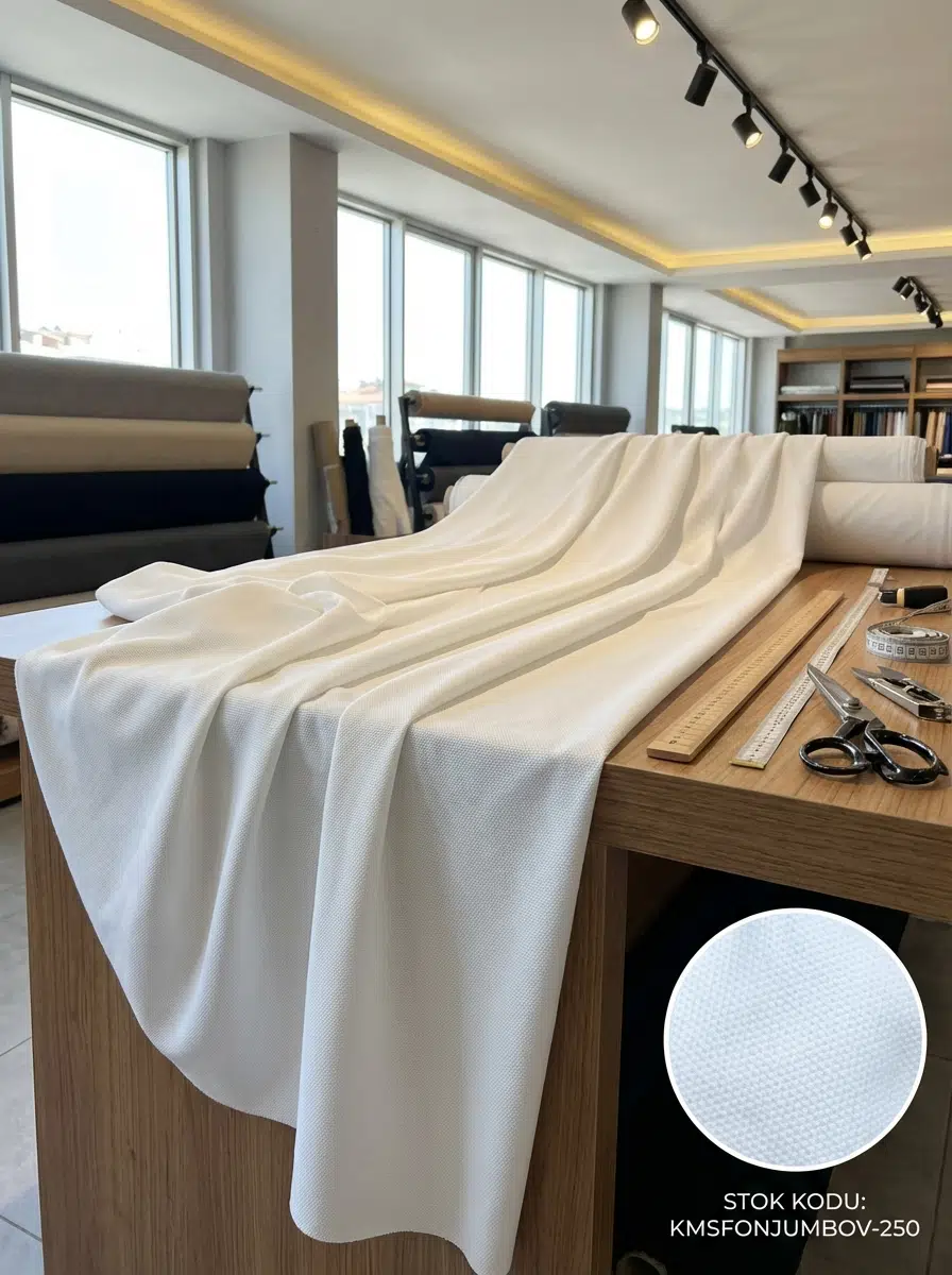 Armül Dokuma Düz Fon Perdelik Kumaş 100en300boy - BEYAZ