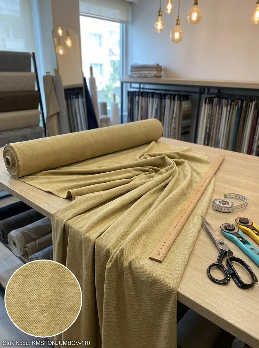 Armül Dokuma Düz Fon Perdelik Kumaş 100en300boy - AÇIK KAHVE