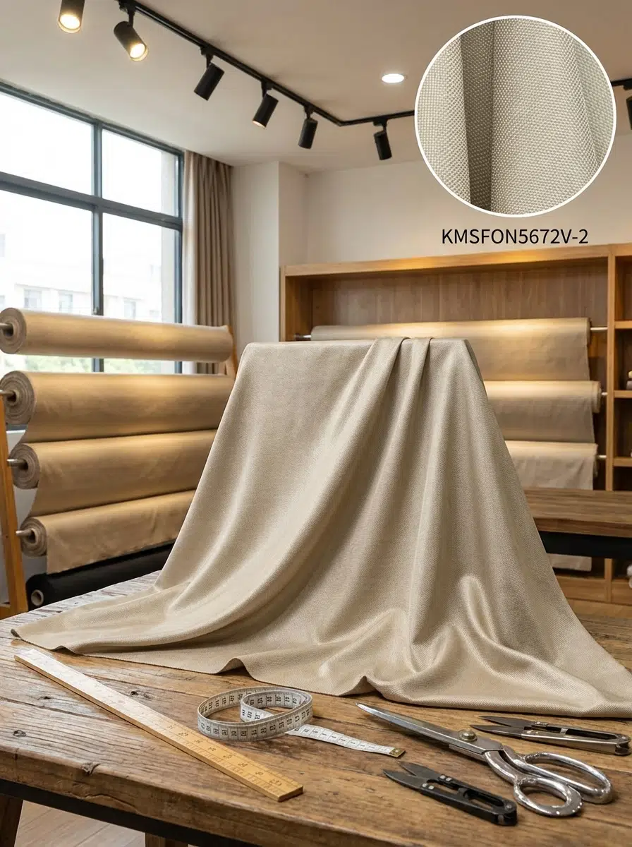 Armül Dokuma Fon Perdelik Kumaş 100en300boy - AÇIK KAHVE