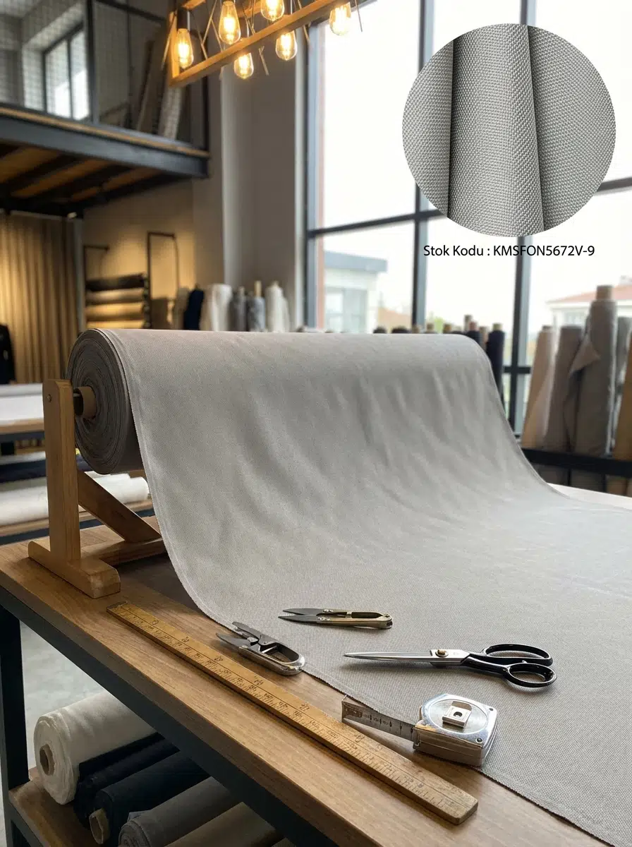 Armül Dokuma Fon Perdelik Kumaş 100en300boy - GRİ