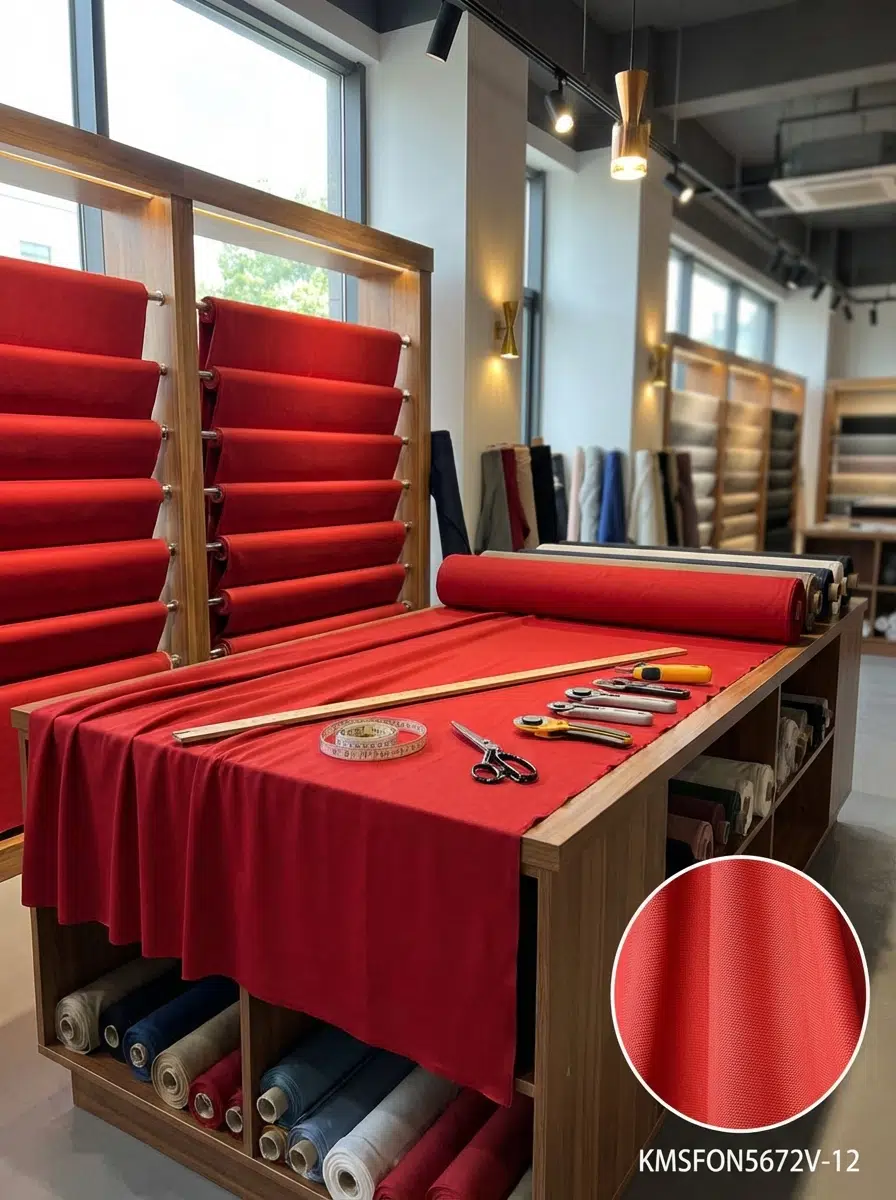 Armül Dokuma Fon Perdelik Kumaş 100en300boy - KIRMIZI