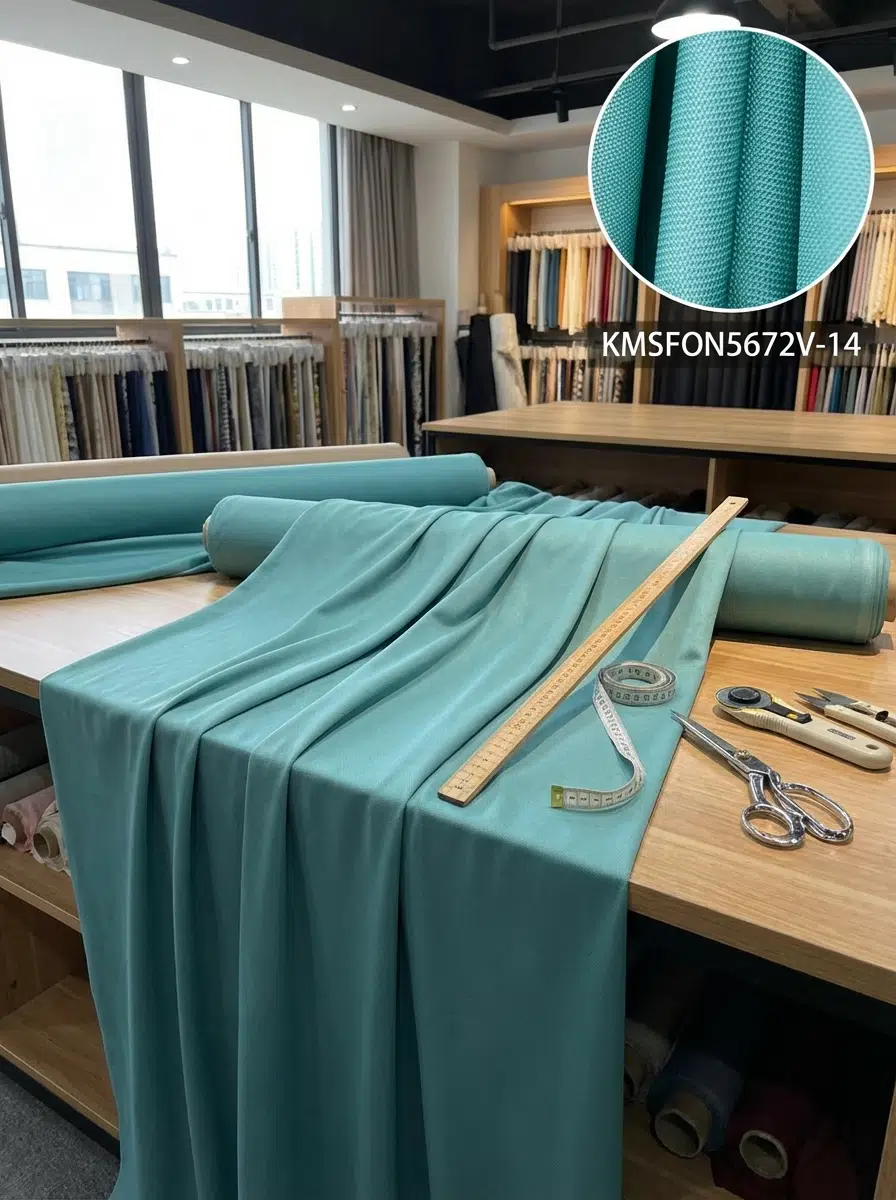 Armül Dokuma Fon Perdelik Kumaş 100en300boy - SU YEŞİLİ