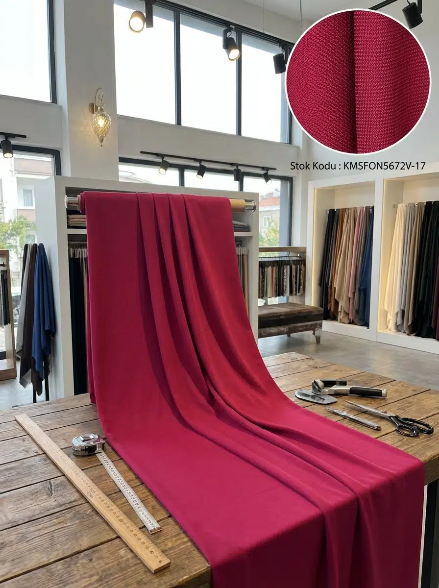 Armül Dokuma Fon Perdelik Kumaş 100en300boy - BORDO