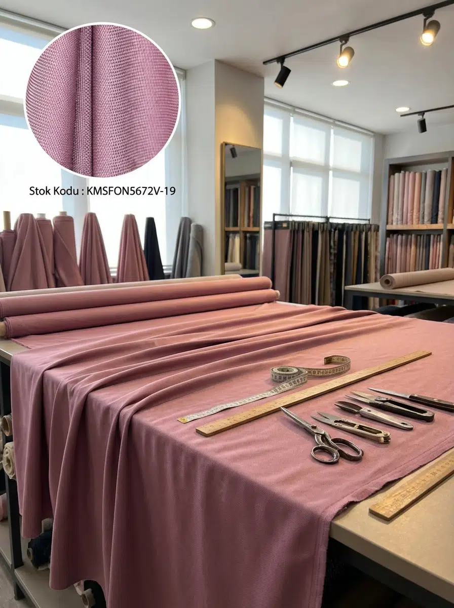 Armül Dokuma Fon Perdelik Kumaş 100en300boy - KOYU PEMBE