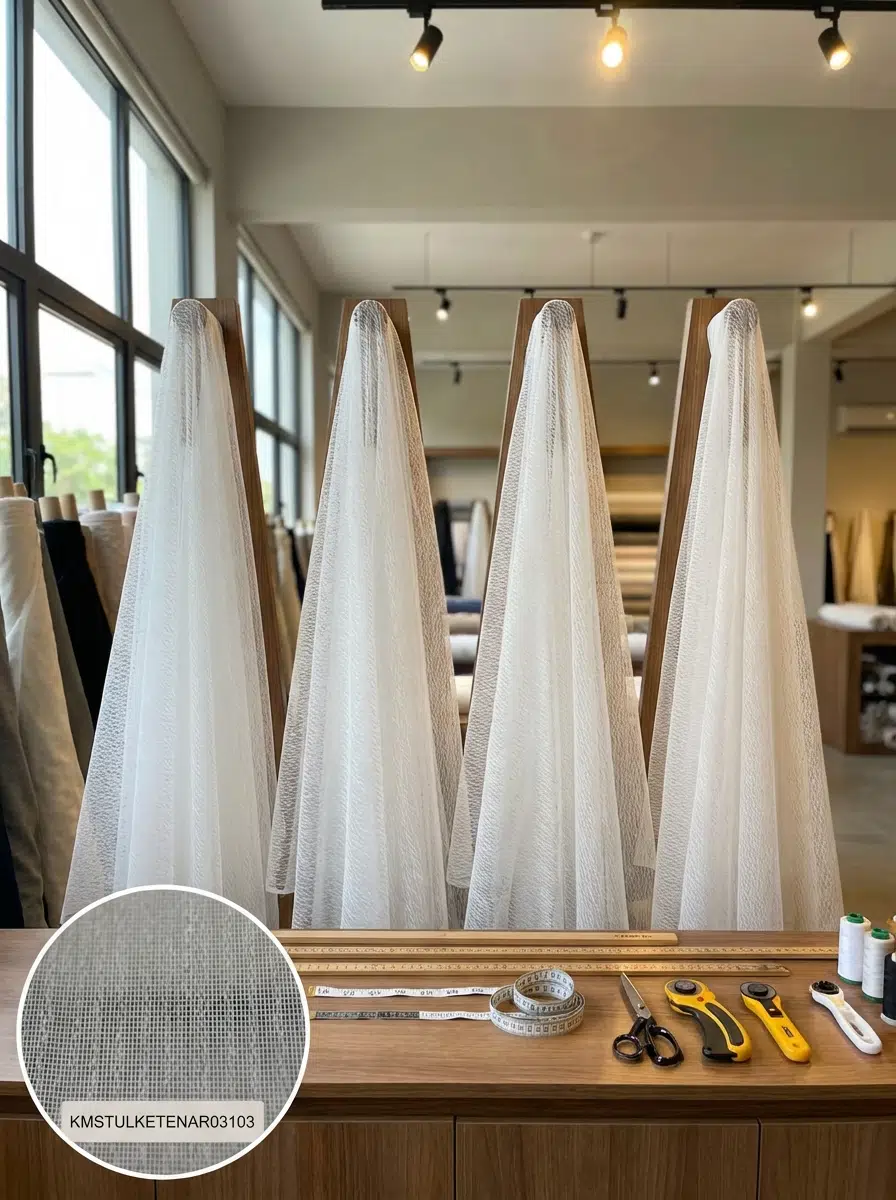 Armül Fantazi Tül Perdelik Kumaş 100enx300 boy - EKRU