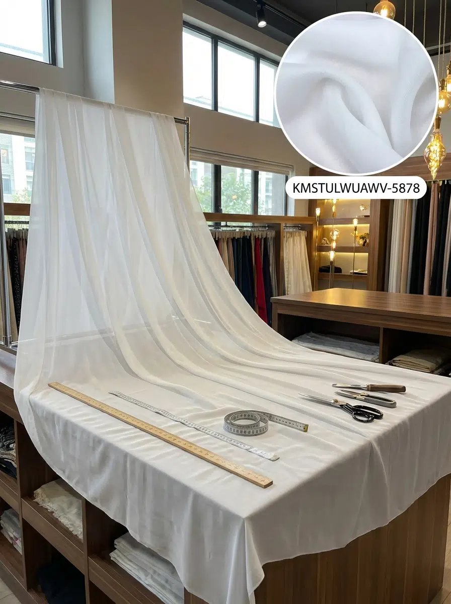 Armül Fantazi Tül Perdelik Kumaş 100enx300boy - BEYAZ