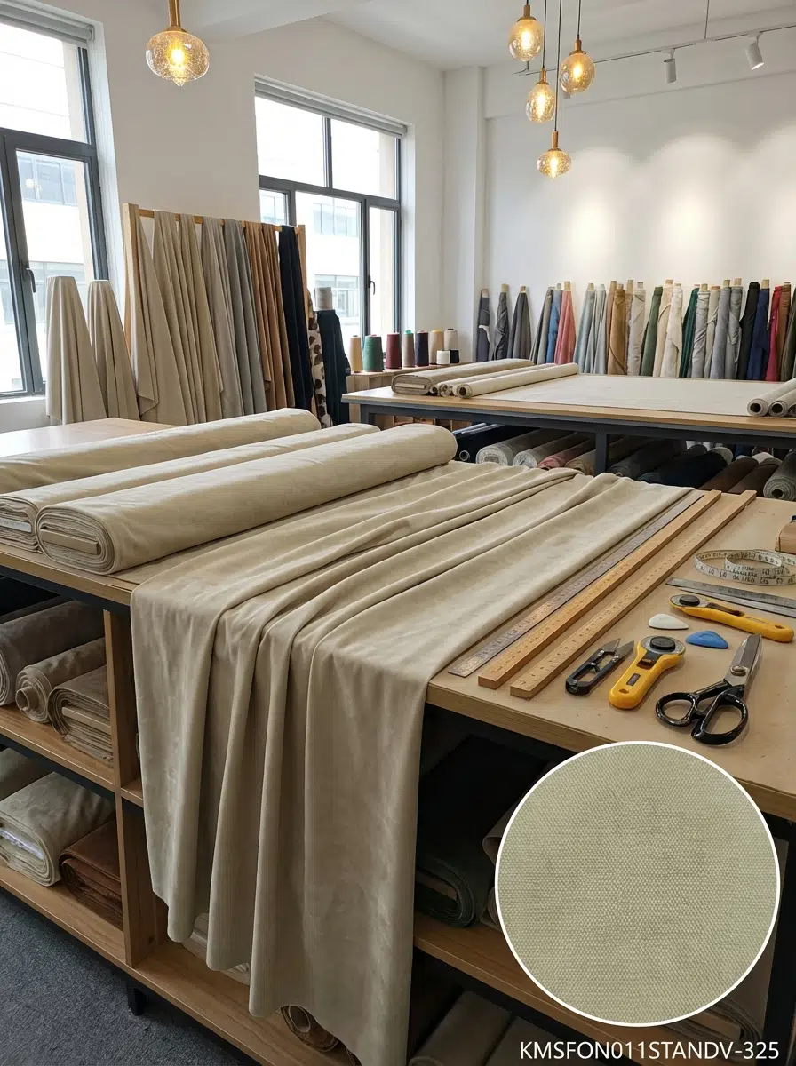 Armül Keten Efektli Perdelik Kumaş 100en300boy - BEJ