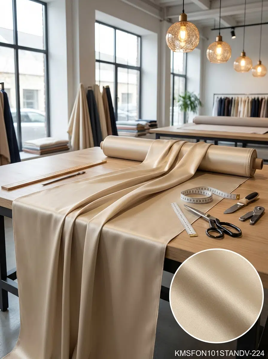 Armül Saten Blackout Perdelik Kumaş 100en300boy - BEJ