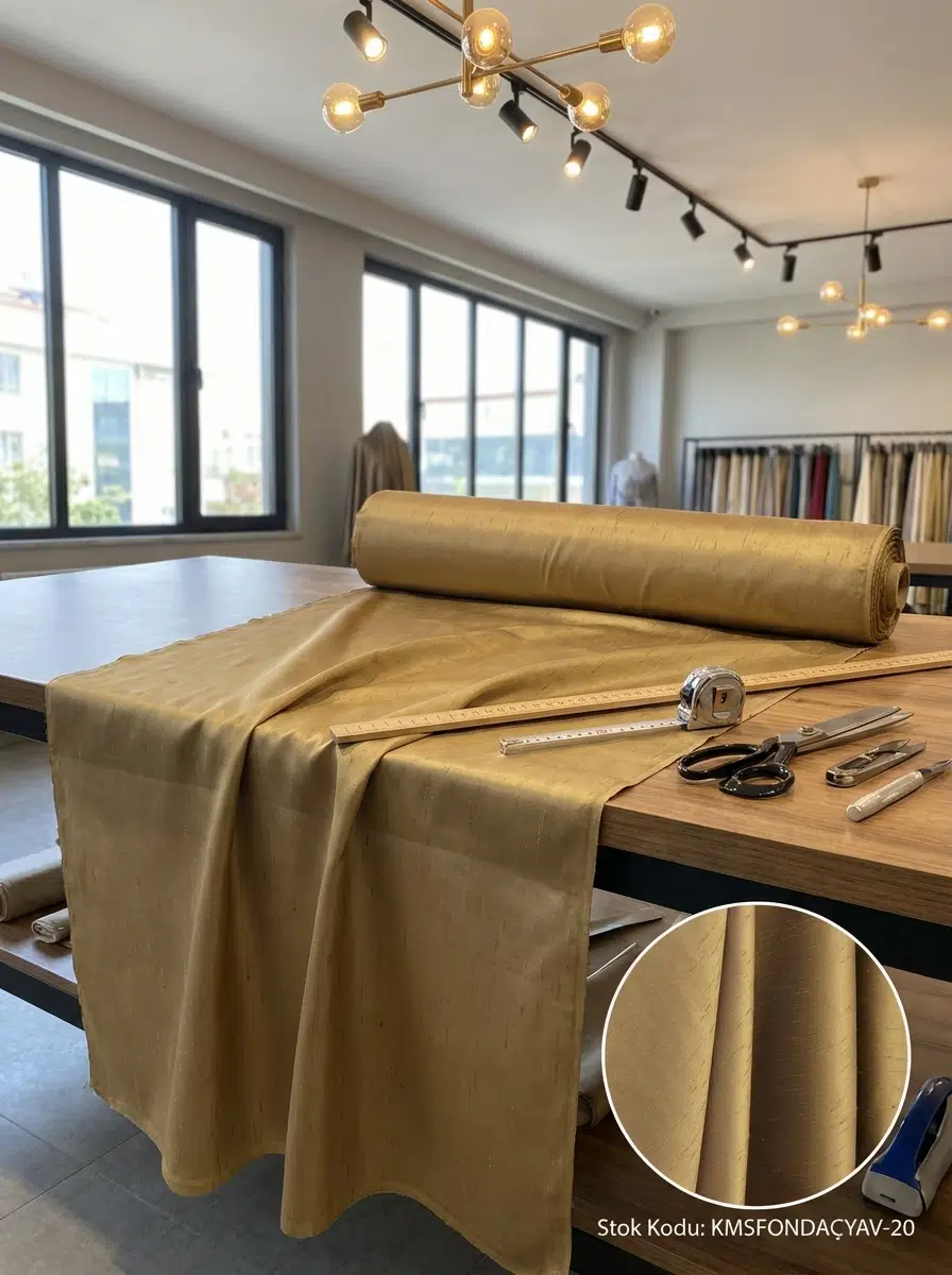 Armül Tafta Örgü Düz Perdelik Kumaş 100en300boy - BEJ