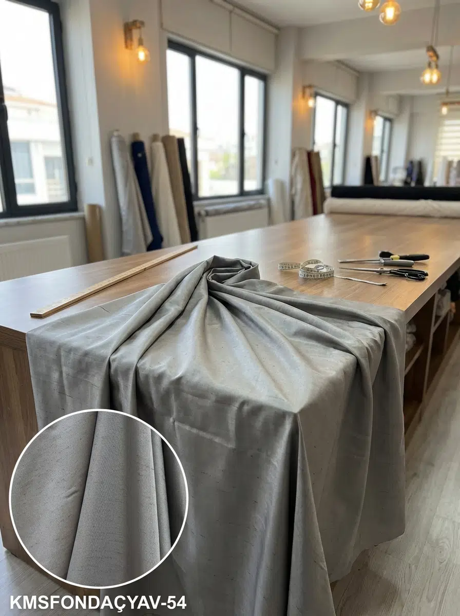 Armül Tafta Örgü Düz Perdelik Kumaş 100en300boy - GRİ