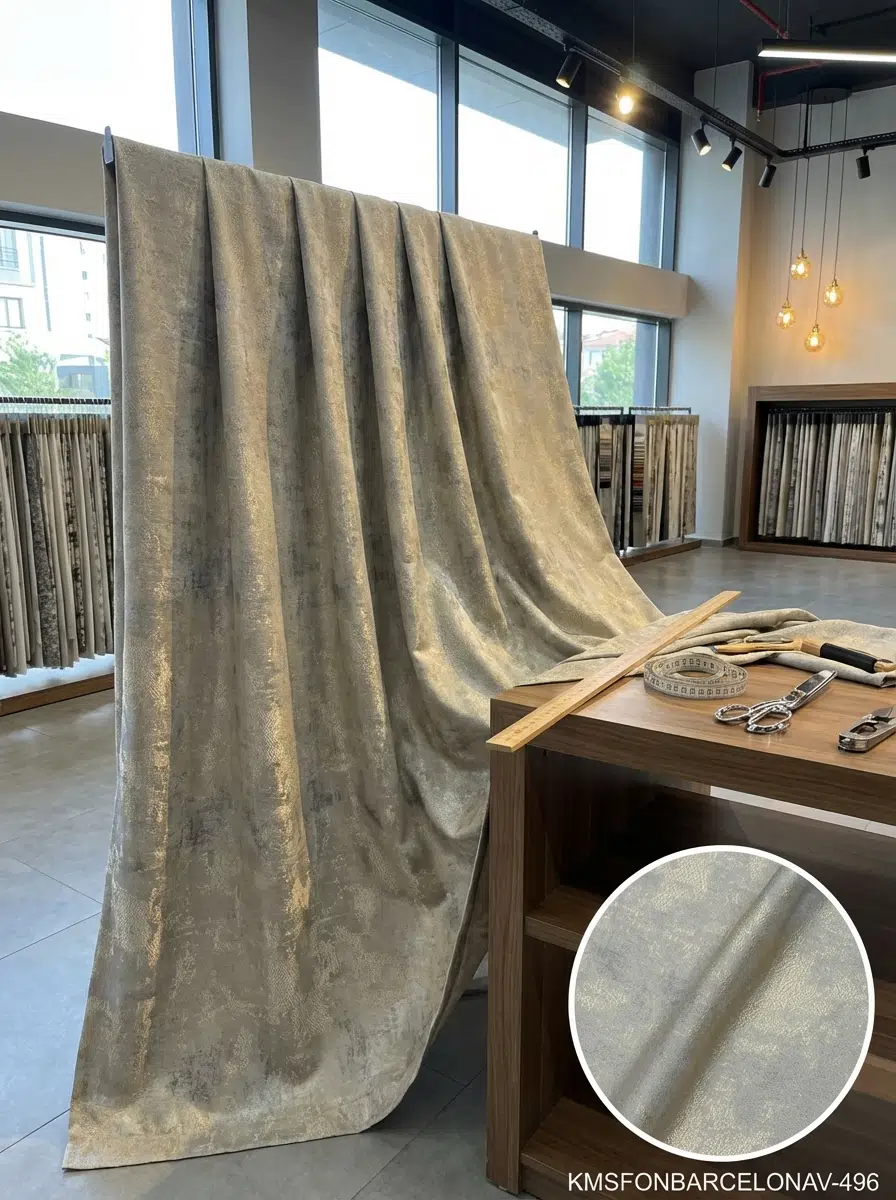 Barcelona Jakar Dokuma Jakar Desenli Kumaş 100en300boy - GRİ