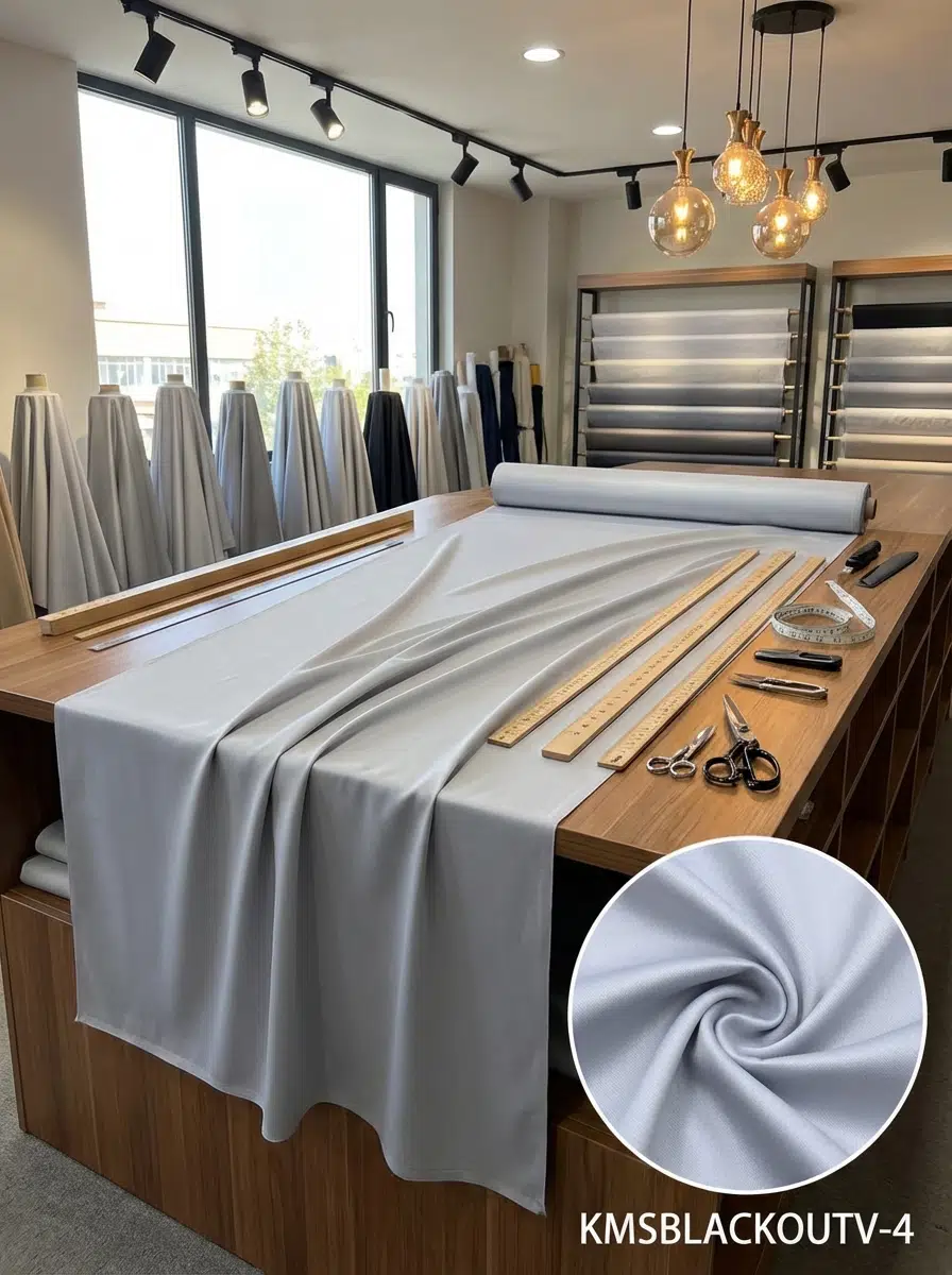 Blackout Çift Taraflı Saten Dokuma Fon Perdelik Kumaş 100en300boy - PLATİN