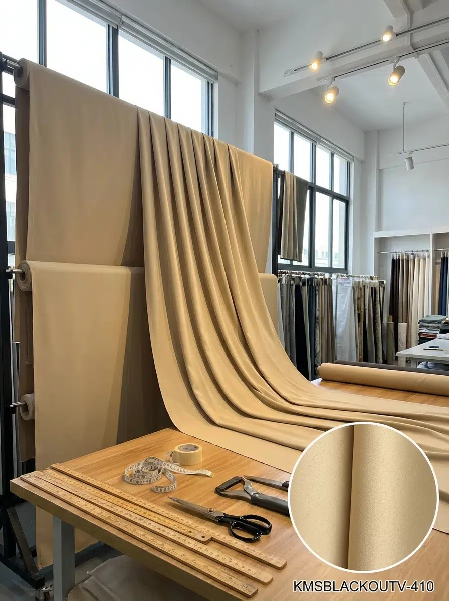 Blackout Çift Taraflı Saten Dokuma Fon Perdelik Kumaş 100en300boy - KRAFT