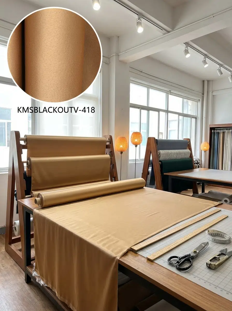 Blackout Çift Taraflı Saten Dokuma Fon Perdelik Kumaş 100en300boy - TOPRAK