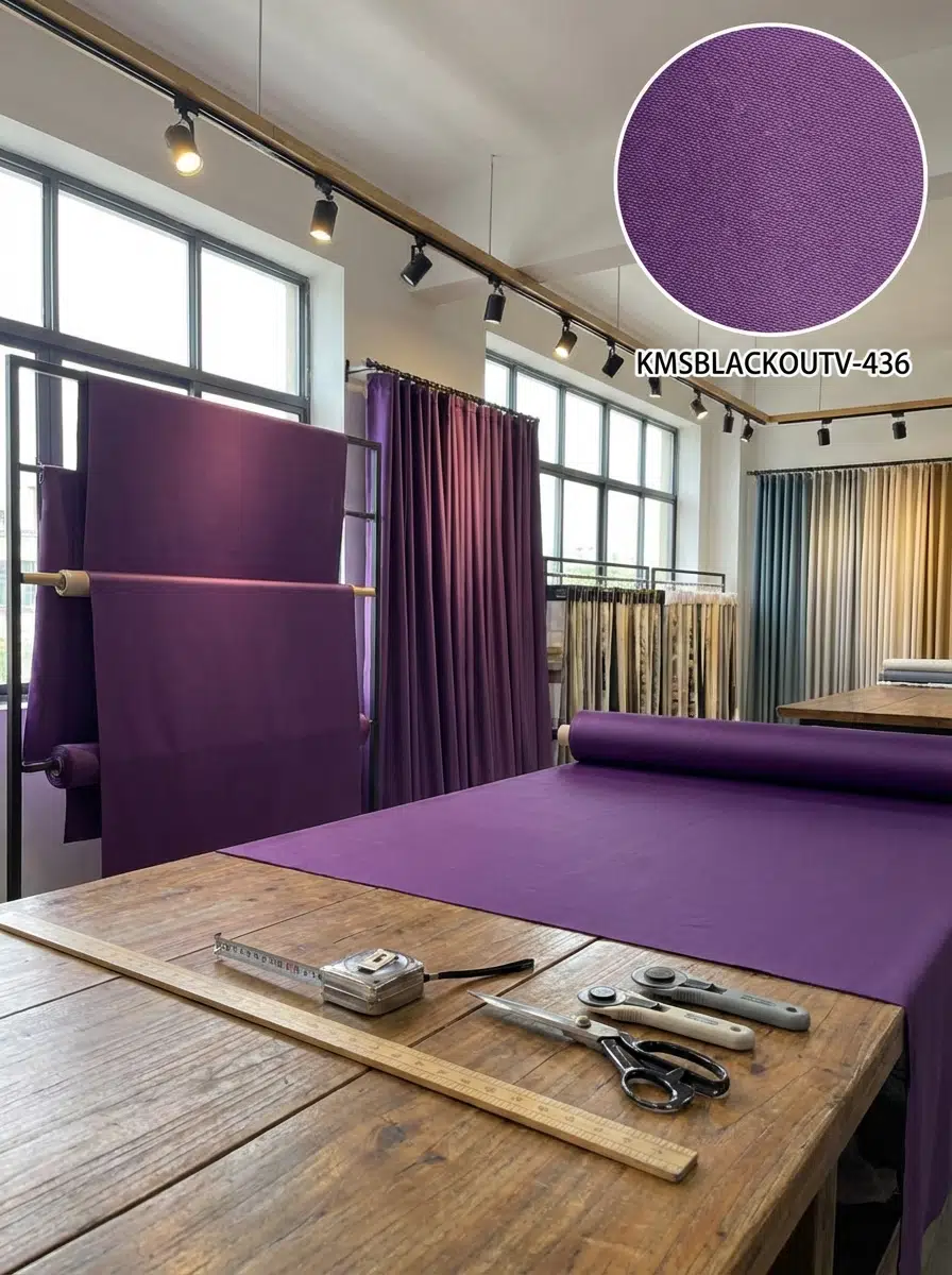 Blackout Çift Taraflı Saten Dokuma Fon Perdelik Kumaş 100en300boy - MOR