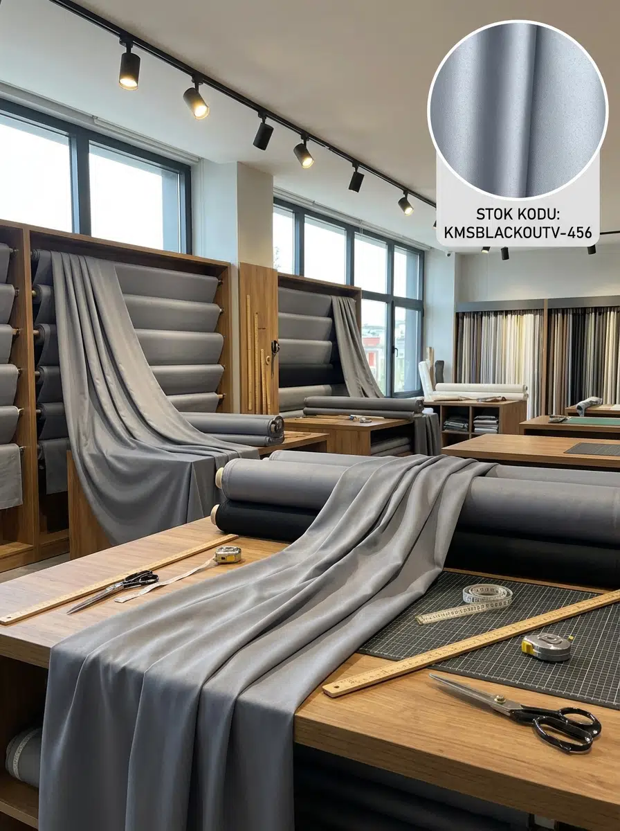 Blackout Çift Taraflı Saten Dokuma Fon Perdelik Kumaş 100en300boy - AÇIK GRİ