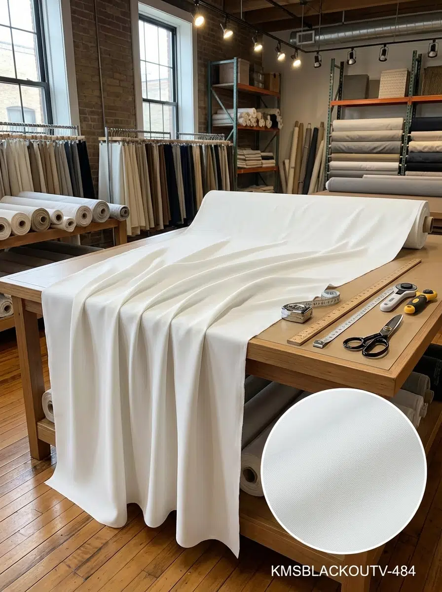 Blackout Çift Taraflı Saten Dokuma Fon Perdelik Kumaş 100en300boy - EKRU