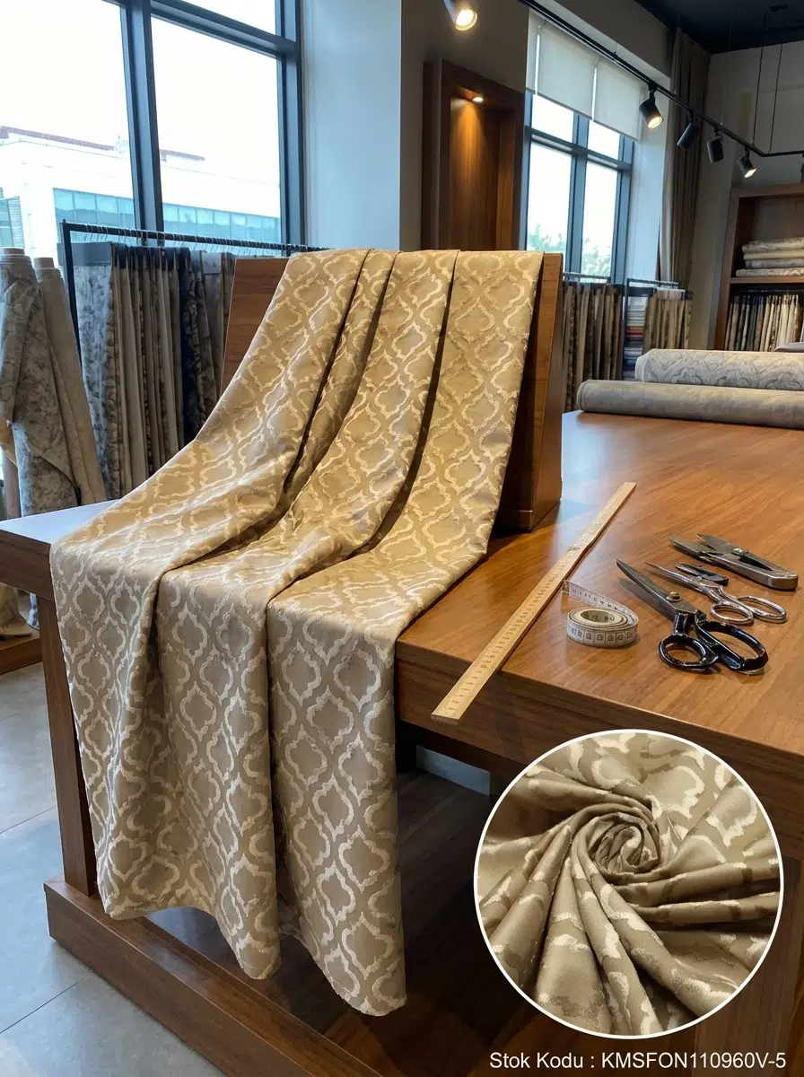 Döşemelik Jakar Desenli Fon Perdelik Kumaş 100en140boy