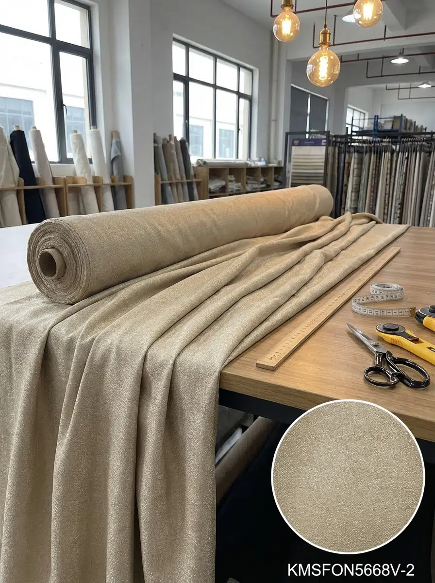 Jakar Desenli Dokuma Fon Perdelik Kumaş 100en300boy - AÇIK BEJ