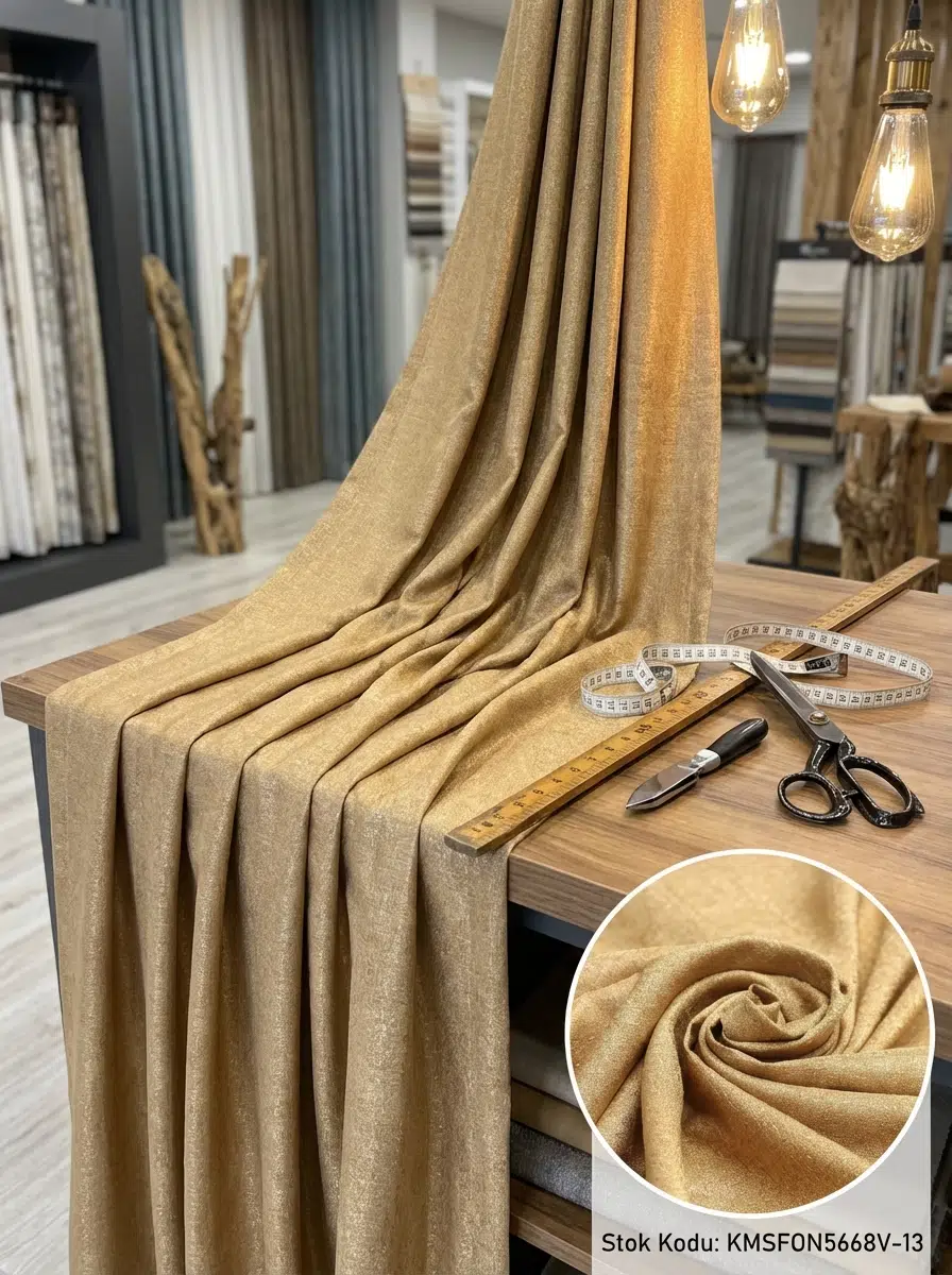 Jakar Desenli Dokuma Fon Perdelik Kumaş 100en300boy - SARI