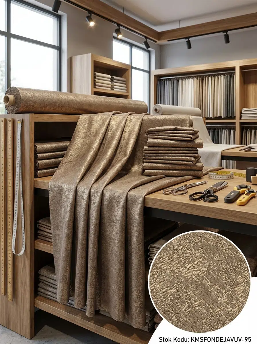 Jakar Desenli Dokuma Fon Perdelik Kumaş 100en300boy - KAHVERENGİ