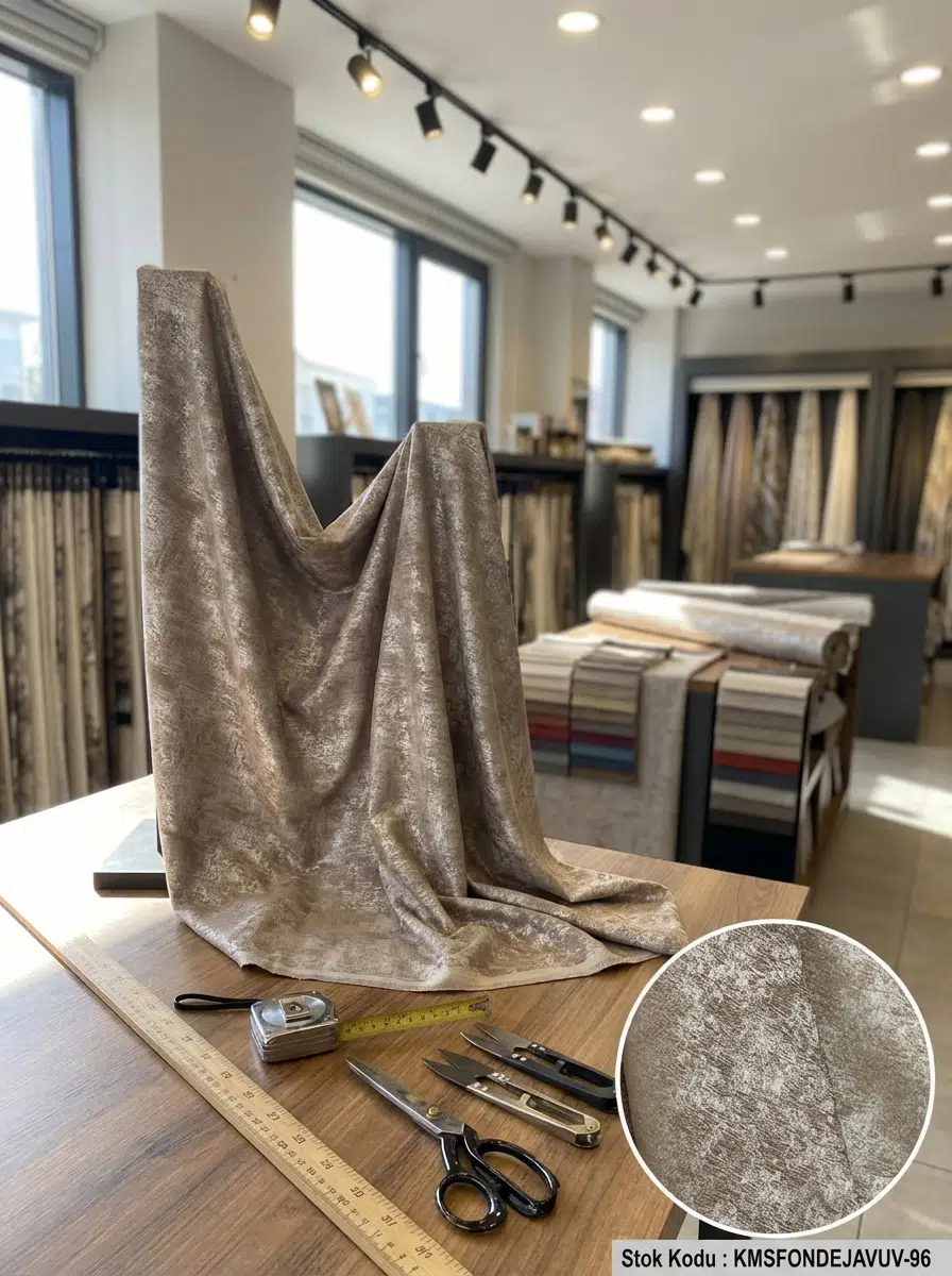 Jakar Desenli Dokuma Fon Perdelik Kumaş 100en300boy - BEJ