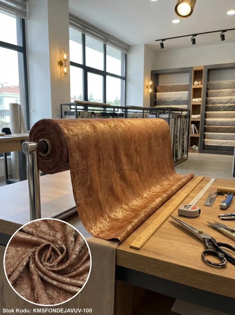 Jakar Desenli Dokuma Fon Perdelik Kumaş 100en300boy - KİREMİT