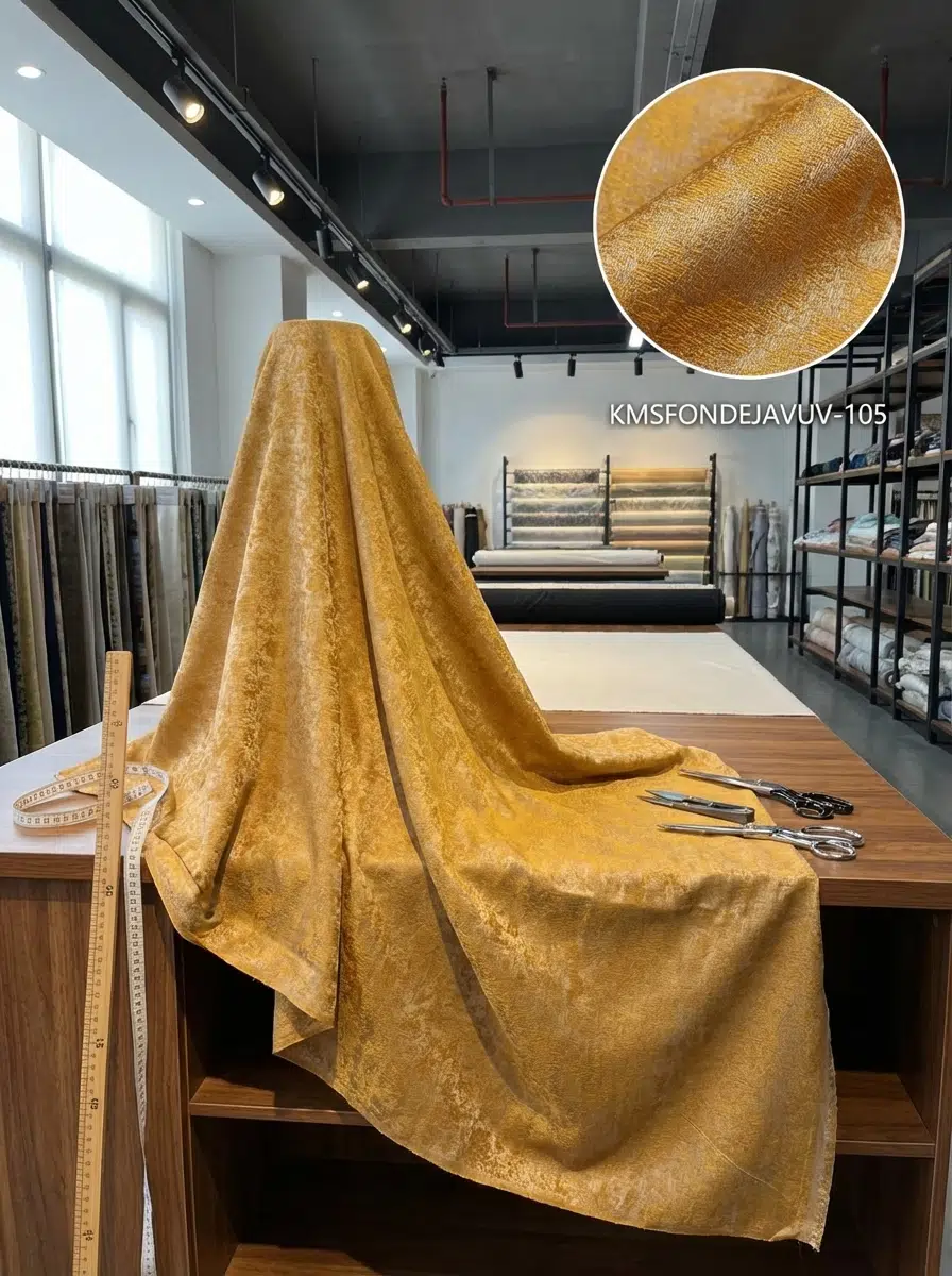 Jakar Desenli Dokuma Fon Perdelik Kumaş 100en300boy - TURUNCU-GRİ