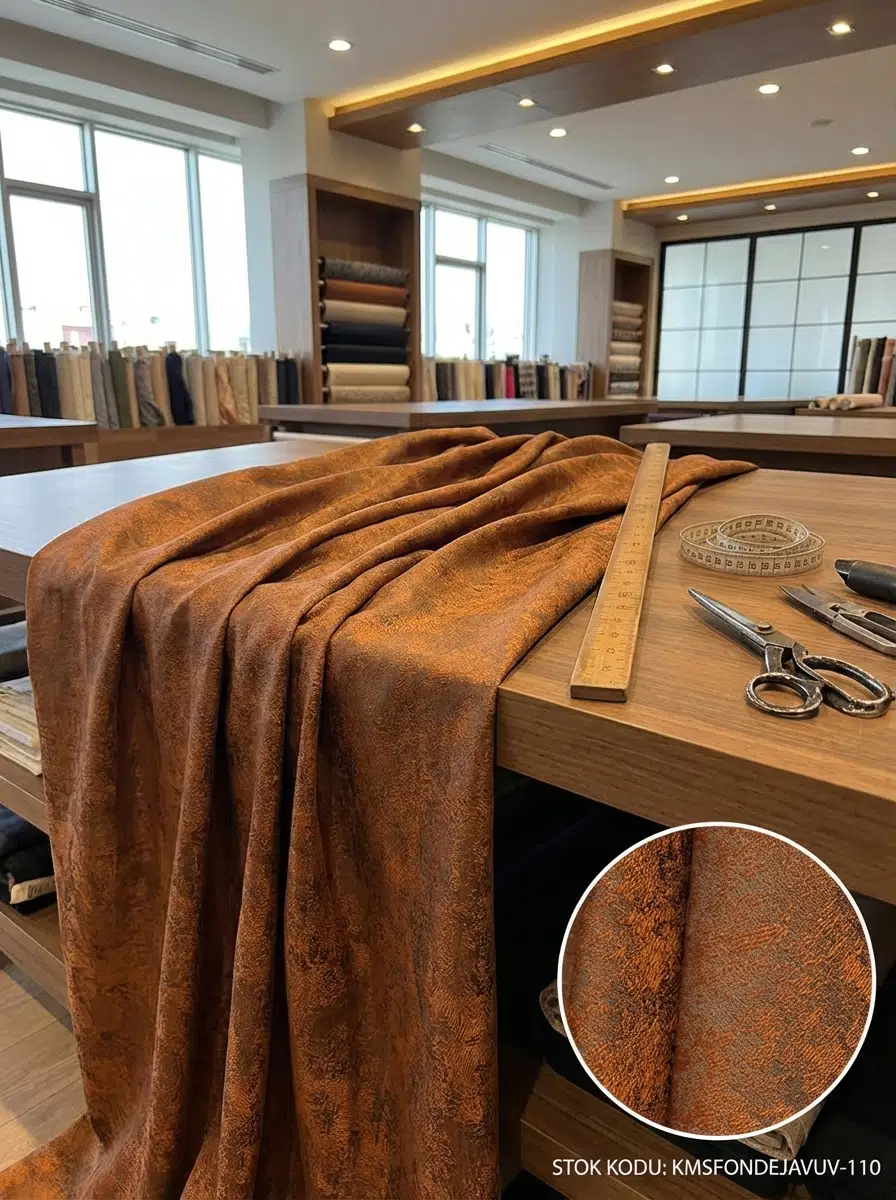 Jakar Desenli Dokuma Fon Perdelik Kumaş 100en300boy - TURUNCU-KAHVE