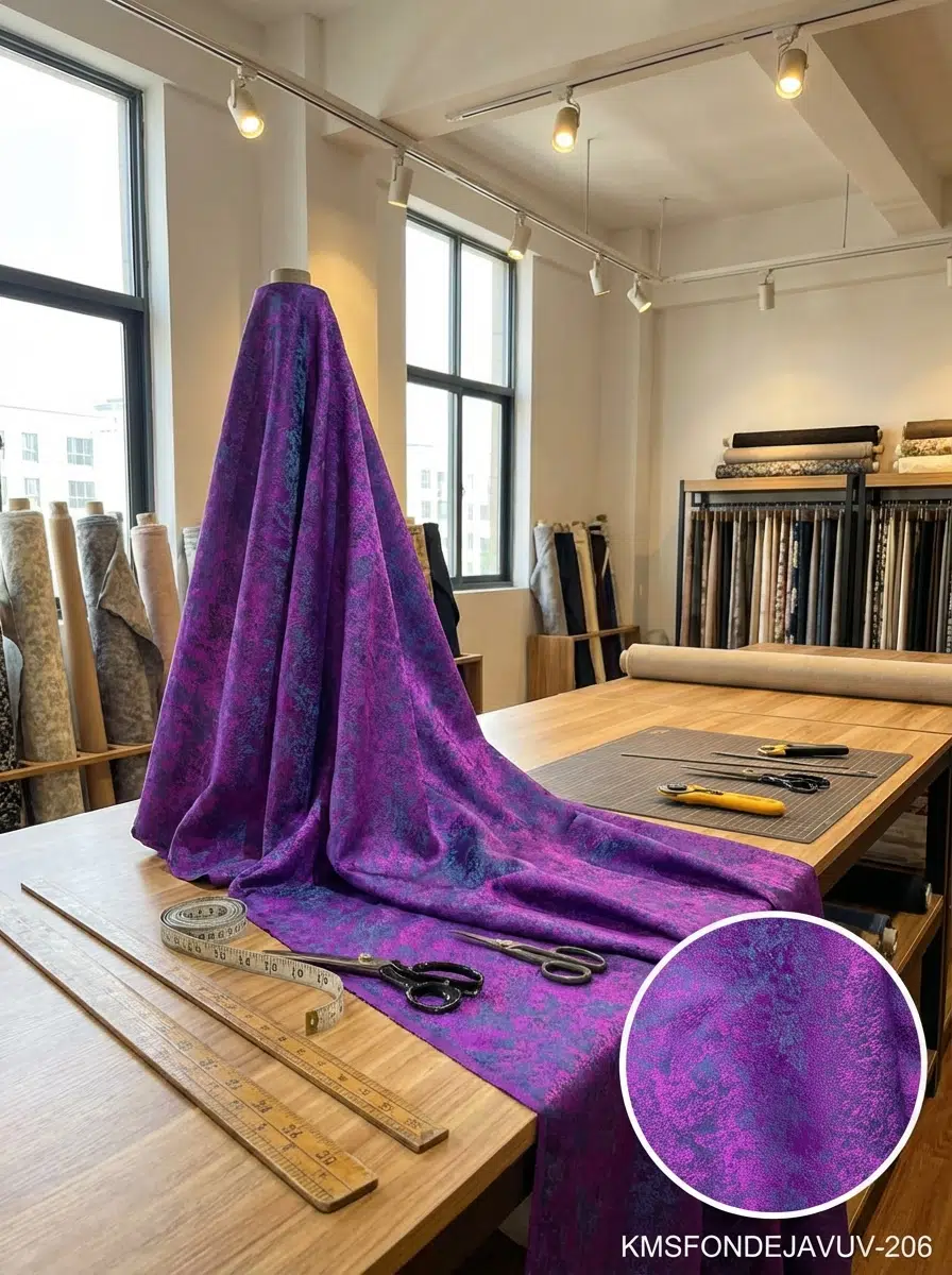 Jakar Desenli Dokuma Fon Perdelik Kumaş 100en300boy - MAVİ-MOR