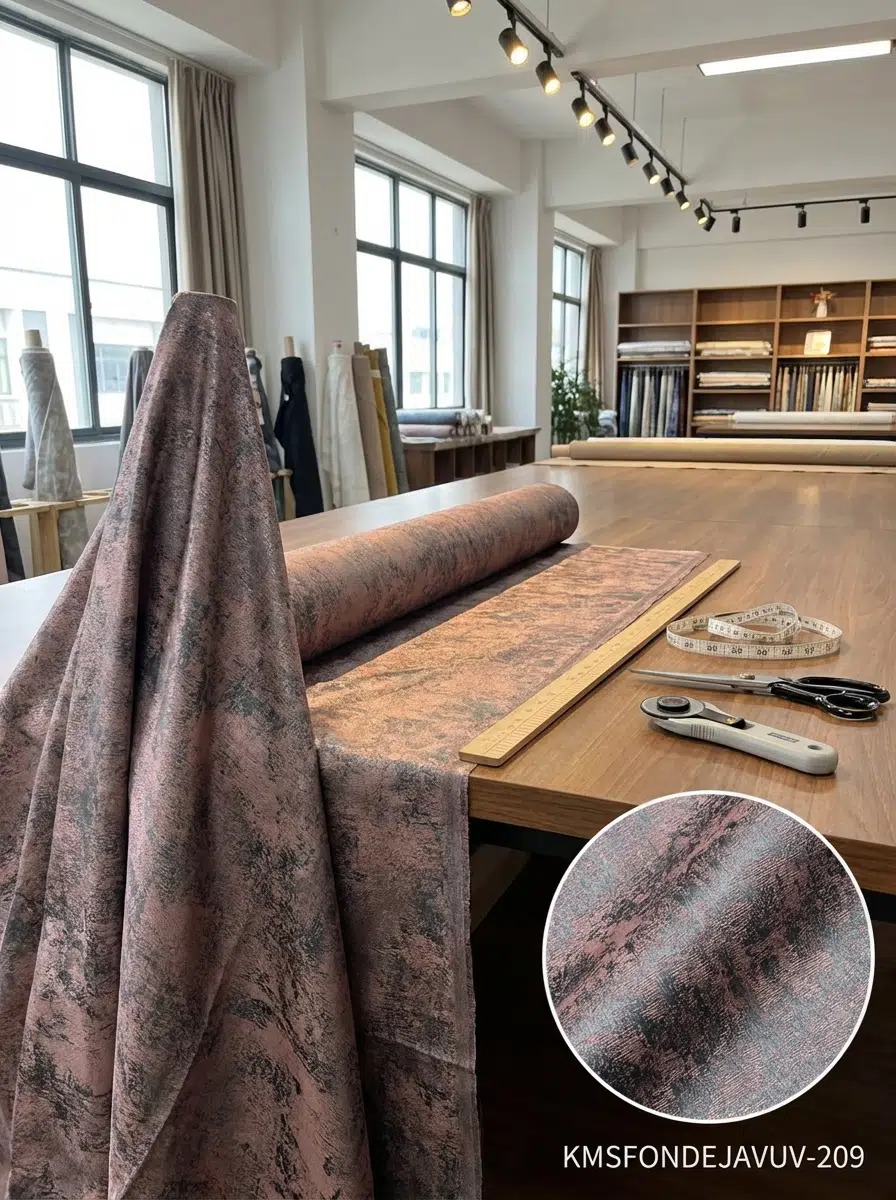 Jakar Desenli Dokuma Fon Perdelik Kumaş 100en300boy - GRİ-PEMBE