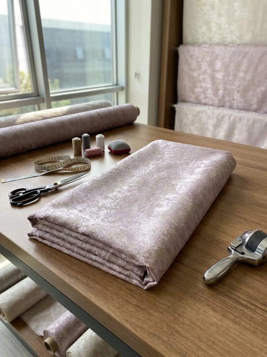 Jakar Desenli Dokuma Fon Perdelik Kumaş 100en300boy - K.KAHVE