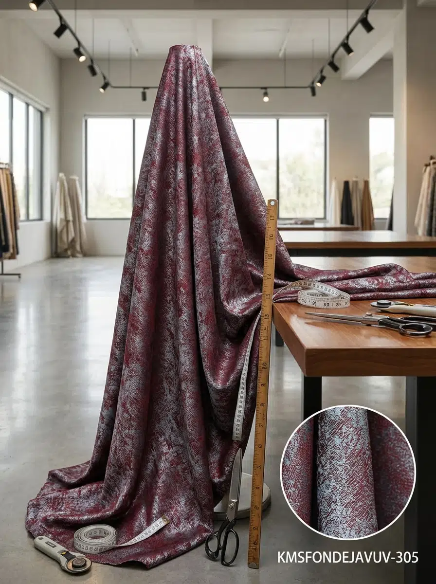 Jakar Desenli Dokuma Fon Perdelik Kumaş 100en300boy - AÇIKMAVİ-KIRMIZI