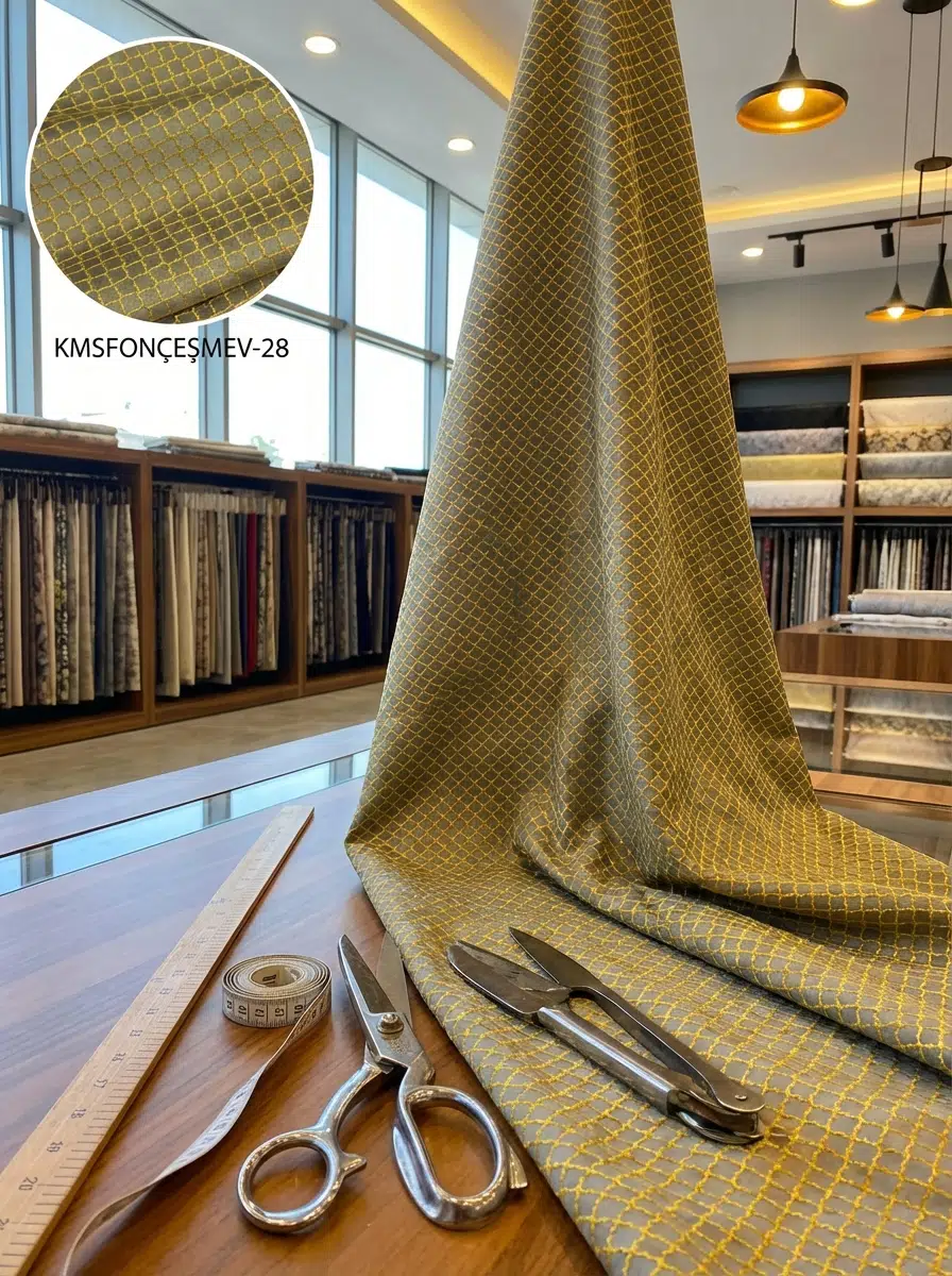 Jakar Desenli Jakar Dokuma Perdelik Kumaş 100en300boy - KOYU BEJ