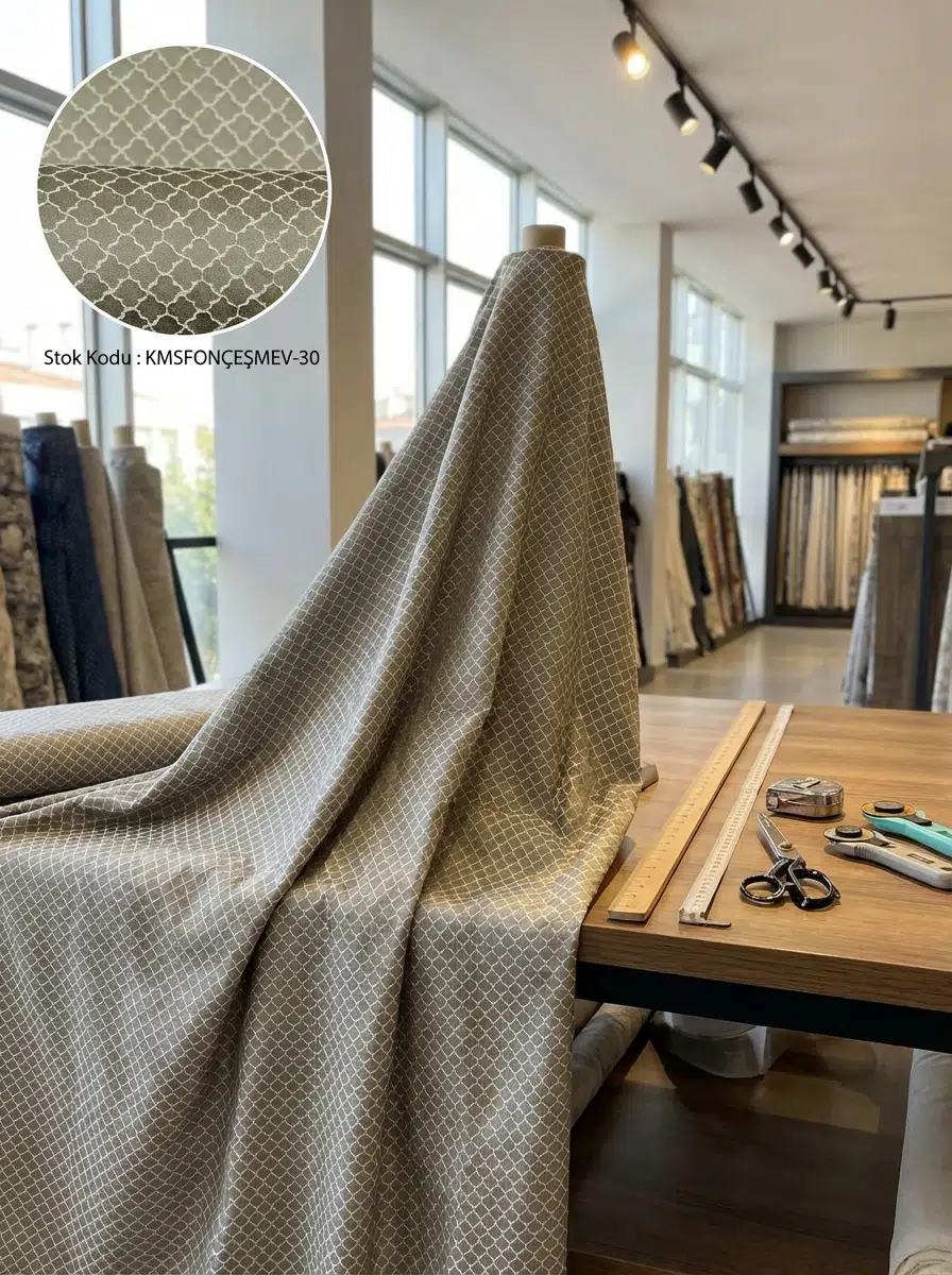 Jakar Desenli Jakar Dokuma Perdelik Kumaş 100en300boy - AÇIK GRİ