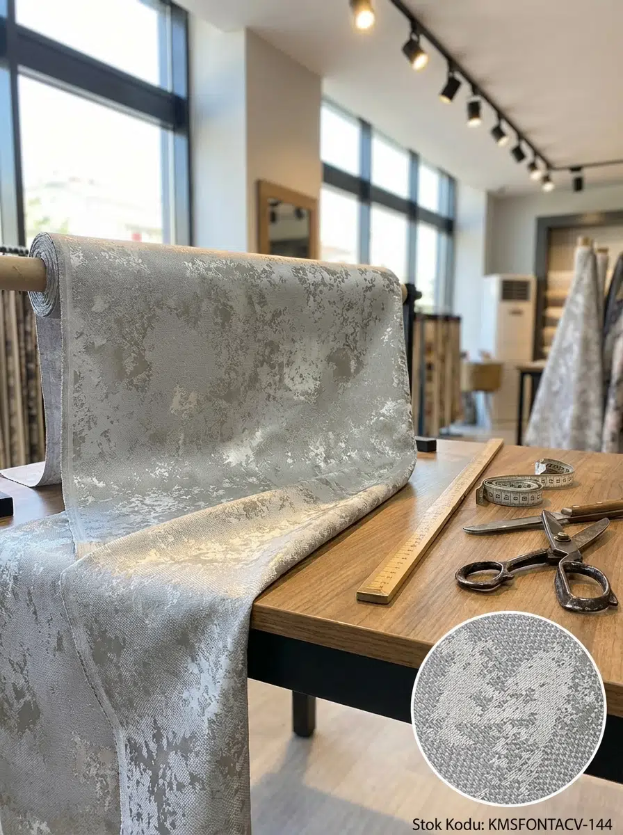 Jakar Dokuma Jakar Desenli Perdelik Kumaş 100en300boy - LİLA