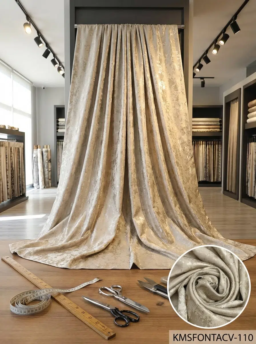 Jakar Dokuma Jakar Desenli Perdelik Kumaş 100en300boy - BEJ