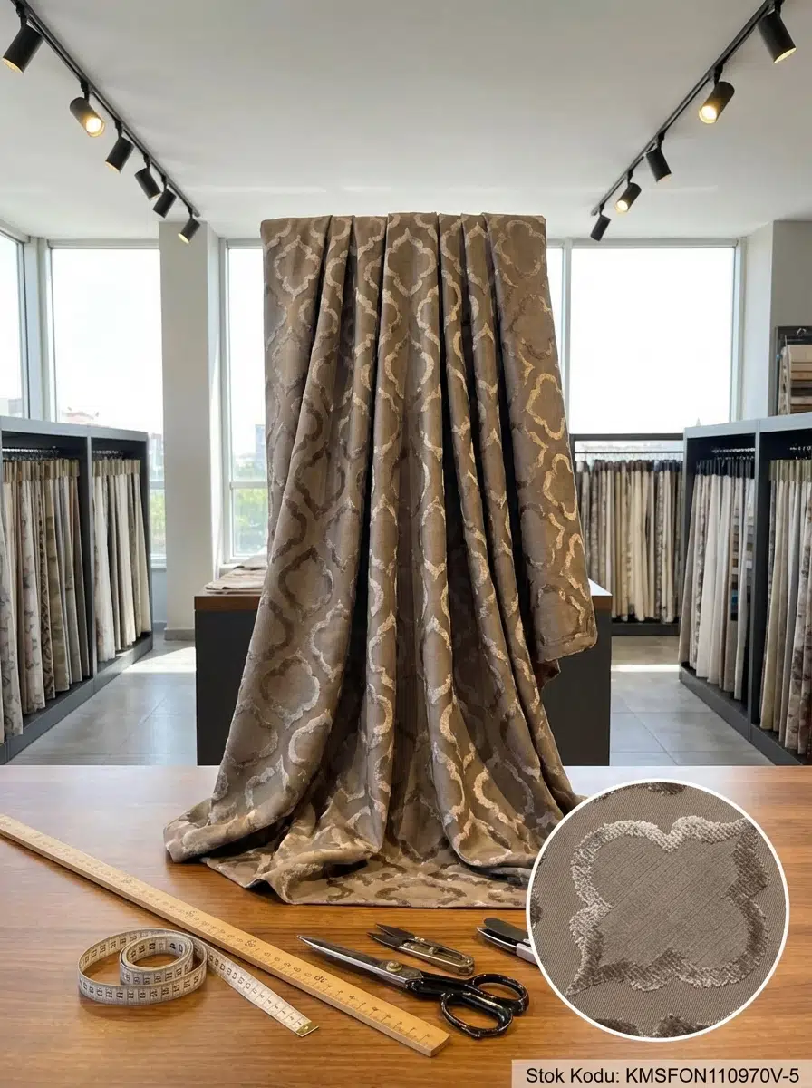 Jakar Döşemelik Fon Perdelik Kumaş 100en140boy - KOYU KAHVERENGİ