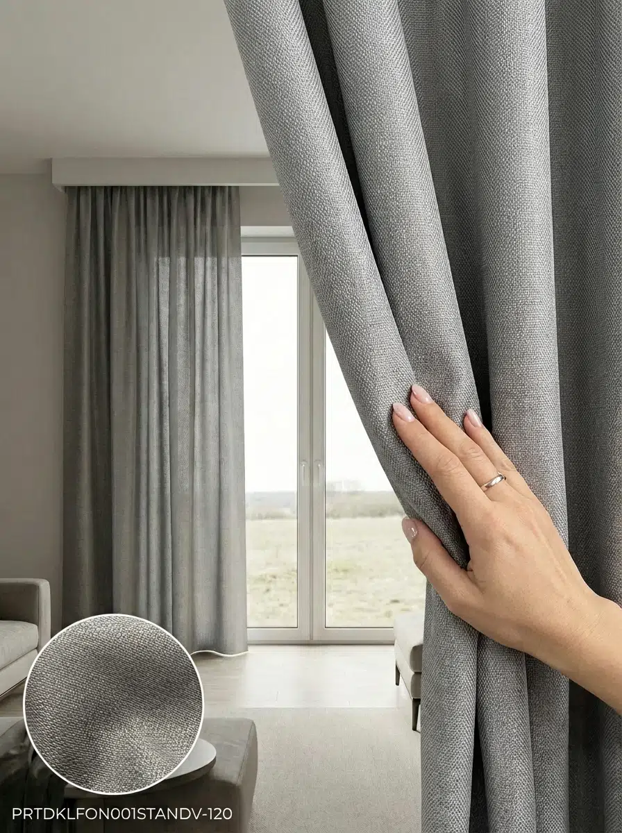 PratikFon Armül Dokuma Fon Perde 140en260boy cm Hazır Dikili - KOYU MAVİ