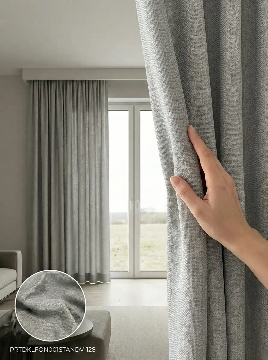 PratikFon Armül Dokuma Fon Perde 140en260boy cm Hazır Dikili - GRİ