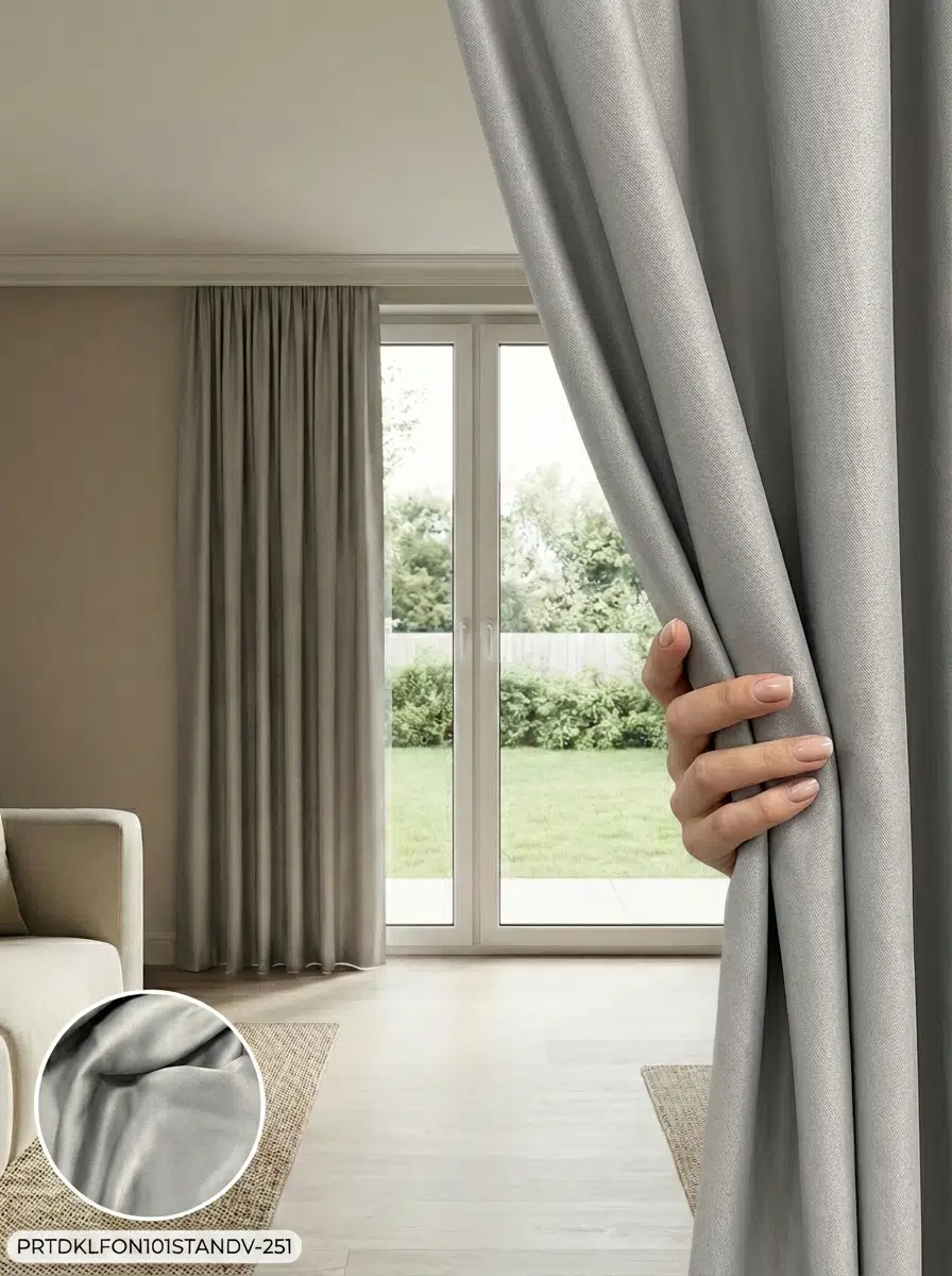 PratikFon Armül Dokuma Fon Perde 140en260boy cm Hazır Dikili - ANTRASİT