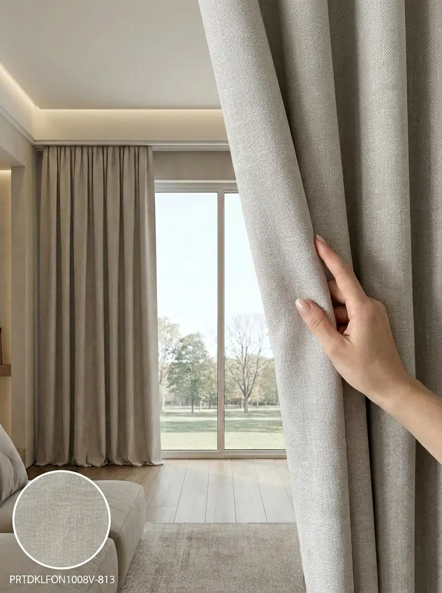 PratikFon Armül Dokuma Fon Perde 140en260boy cm Hazır Dikili - AÇIK GRİ