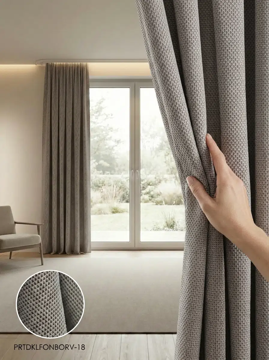 PratikFon Armül Fon Perde 140en260boy Az Işık Geçiren Hazır Dikili - GRİ