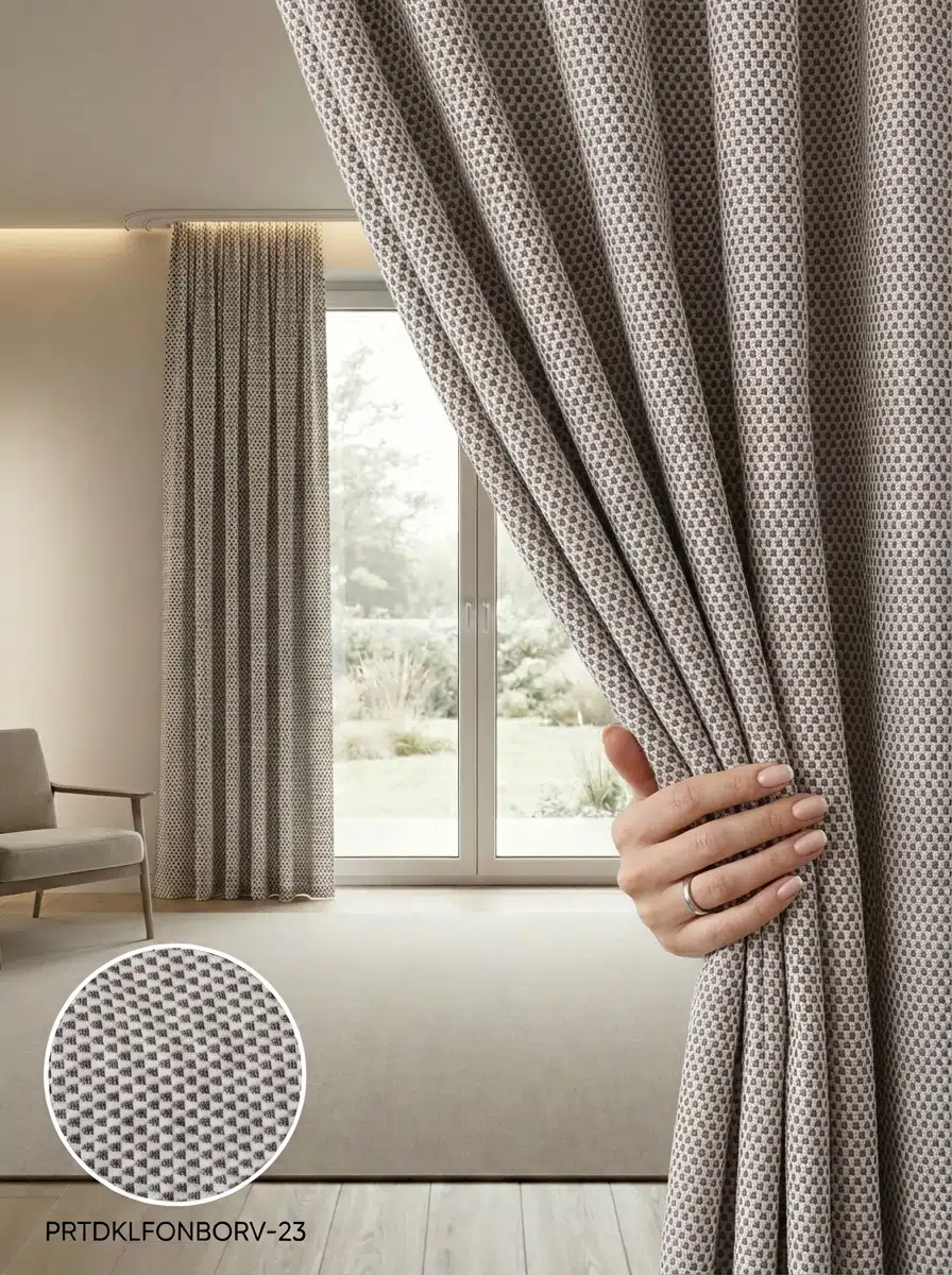 PratikFon Armül Fon Perde 140en260boy Az Işık Geçiren Hazır Dikili - BEYAZ