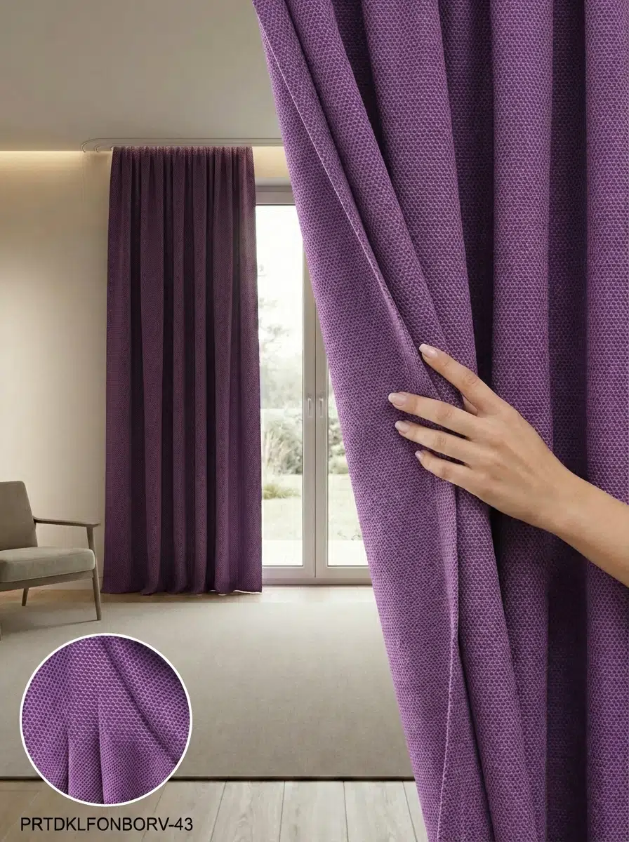 PratikFon Armül Fon Perde 140en260boy Az Işık Geçiren Hazır Dikili - MOR