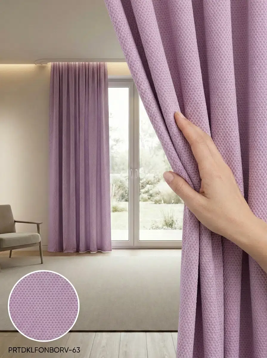 PratikFon Armül Fon Perde 140en260boy Az Işık Geçiren Hazır Dikili - PUDRA